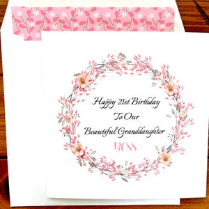 Birthday Card-Personalized-Birthday-Daughter-Granddaughter-Goddaughter-Any Woman