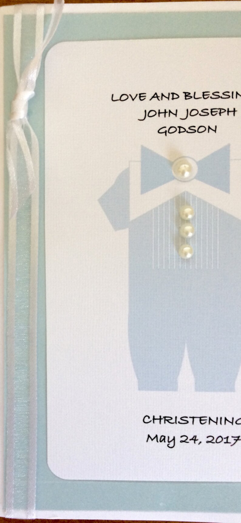 Christeningbaptism Boy Cardsongrandsongodsonnephewany Etsy