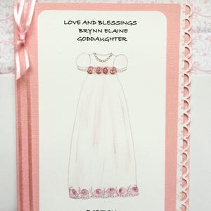 Christening/Baptism Girl Card-Daughter-Granddaughter-Goddaughter-Niece-Any Girl-Personalized