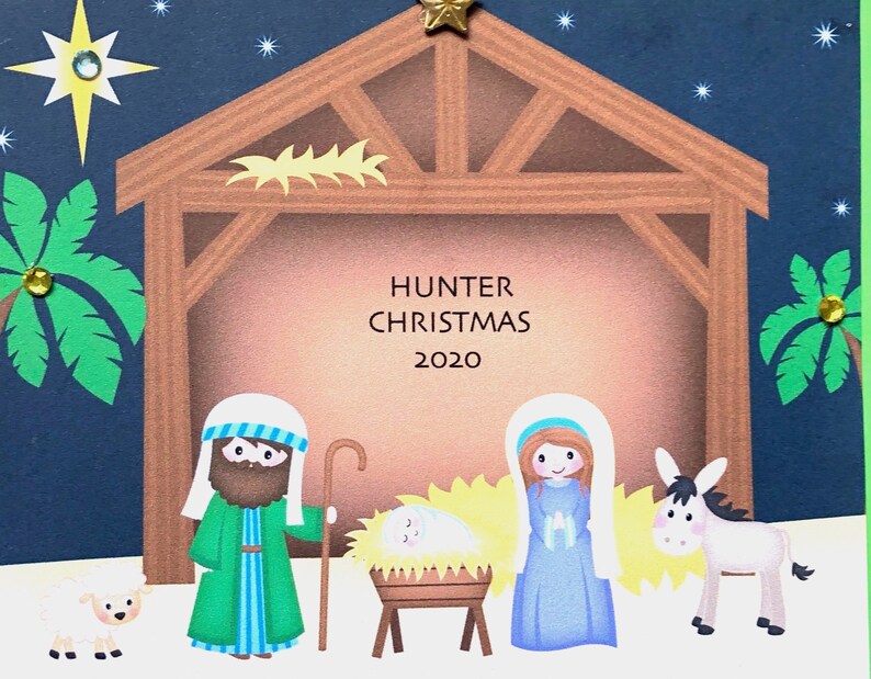 Children's Christmas Card-Religious-2020-Nativity | Etsy