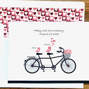 Anniversary Card Personalized With Names-Anniversary Date-Cute For Family And Friends