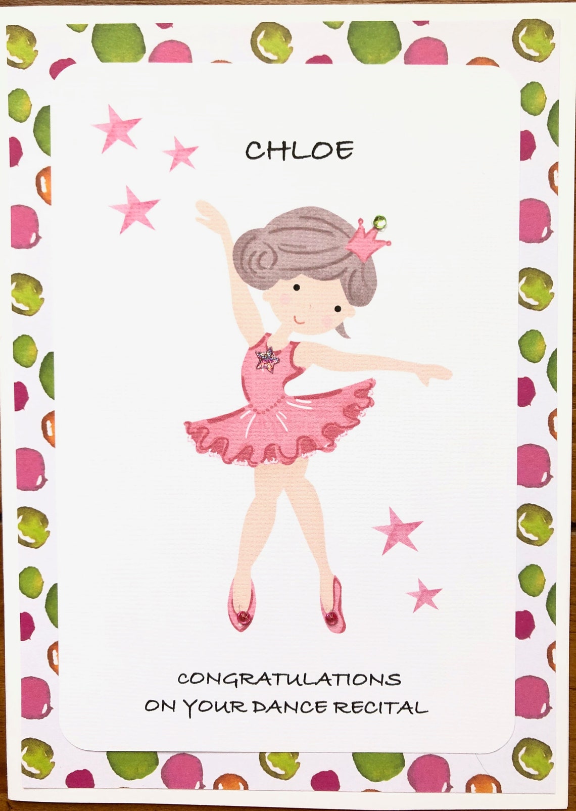 Dance Recital Cardpersonalizedwith Name and Relationship5 Etsy