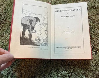 Antique Hard Cover Gulliver's Travels - Jonathan Swift