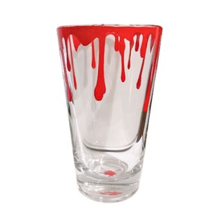 Bloody Mary brunch glass, Gothic glam pint glass, True crime gift, Horror housewarming, Gruesome kitchen accent, Bloody Valentine party cups