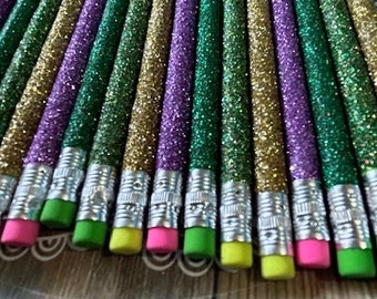 Custom glitter pencils, Decorated pencils, Glam school supplies, Fun pencils for kids, Unique party favors, Cute Easter gift