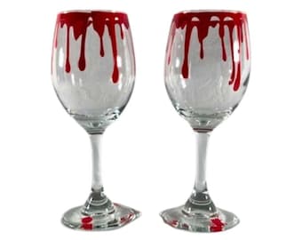Gothic Glam Bloody Mary Glass: Gruesome Horror Wine Cup