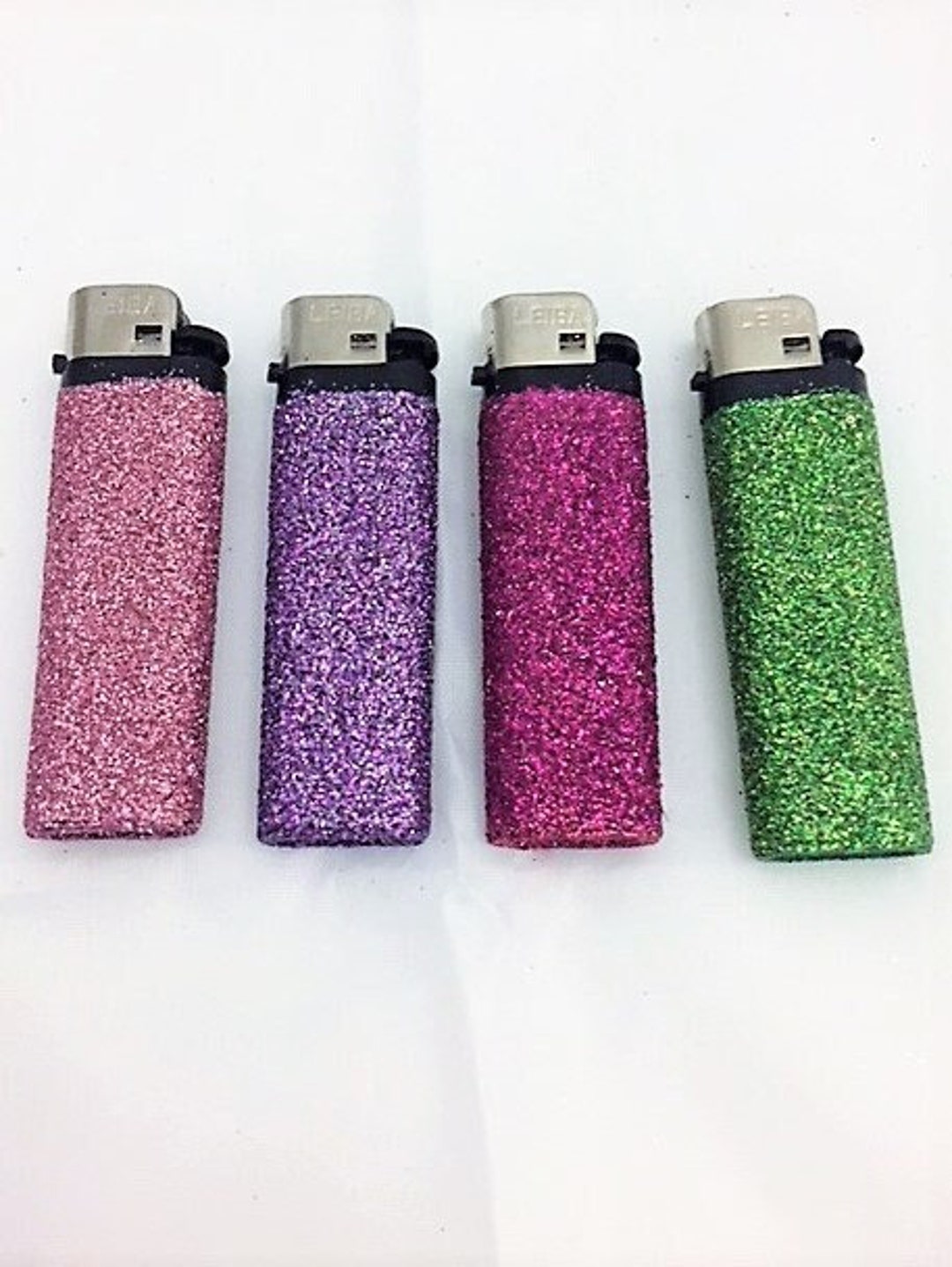 Pretty Custom Glitter Lighters, Bulk Decorated Lighters, Unique