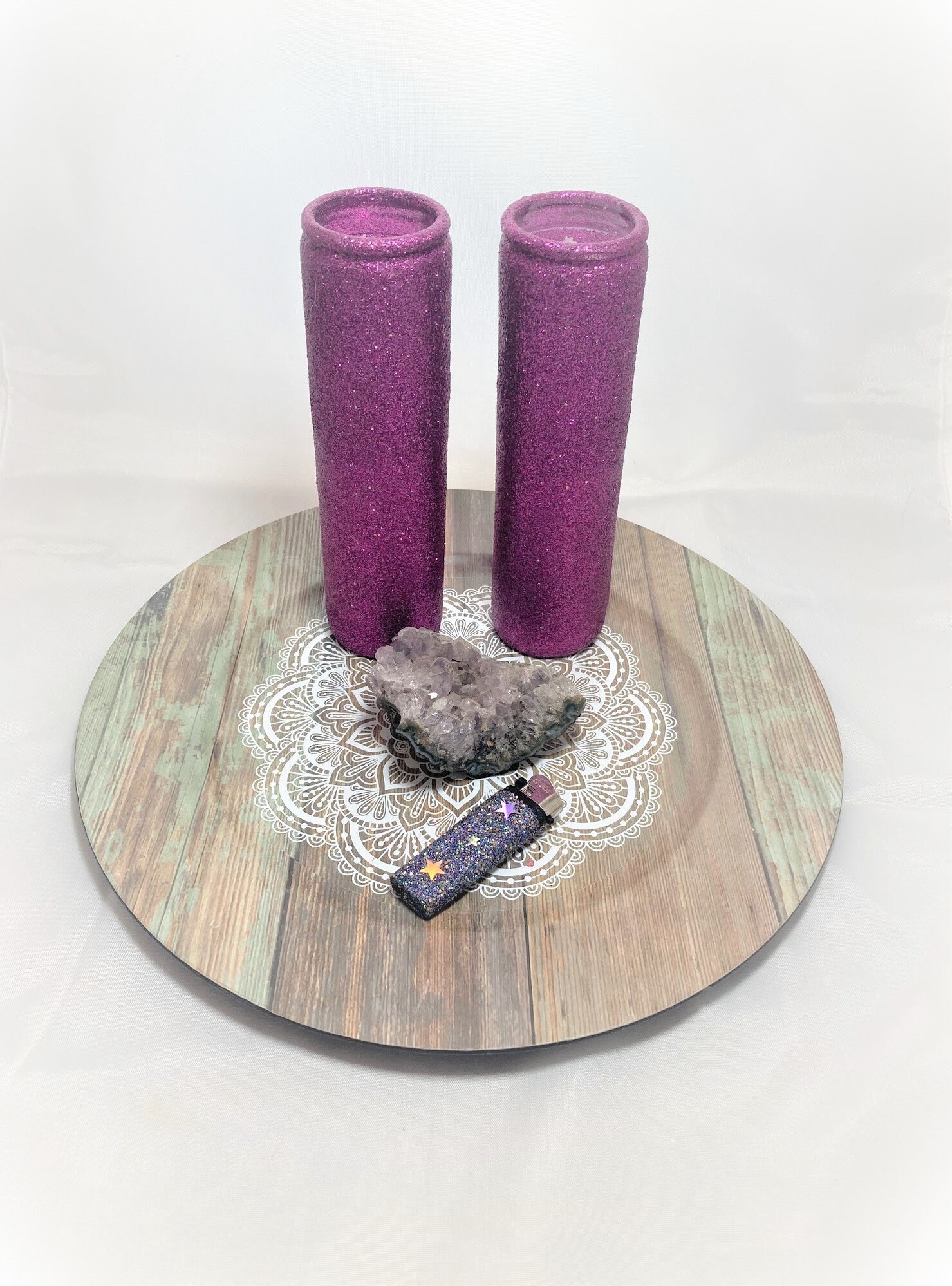 Pink glitter pillar candles Unscented tall candles Custom Etsy