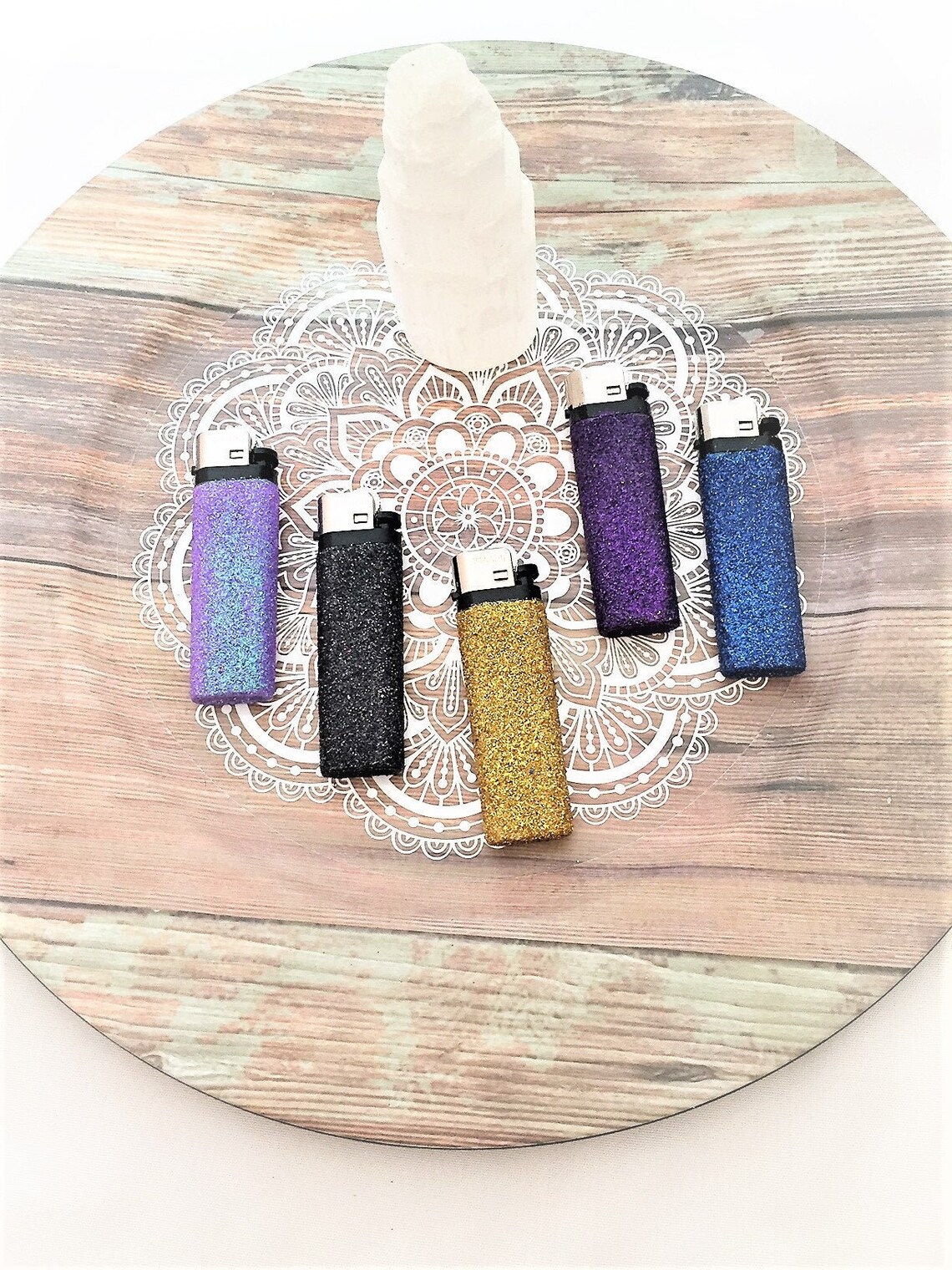 Bulk glitter lighters Personalized candle lighters Glam Etsy