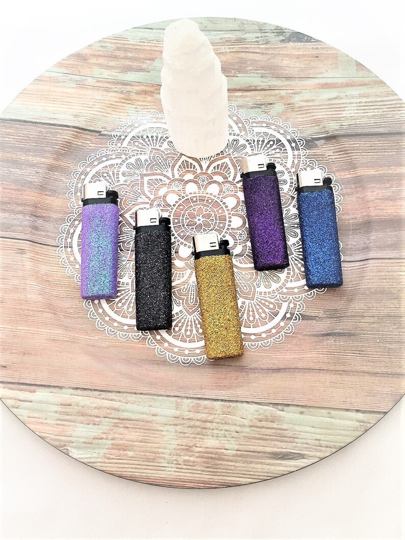 Bulk glitter lighters Personalized candle lighters Glam Etsy