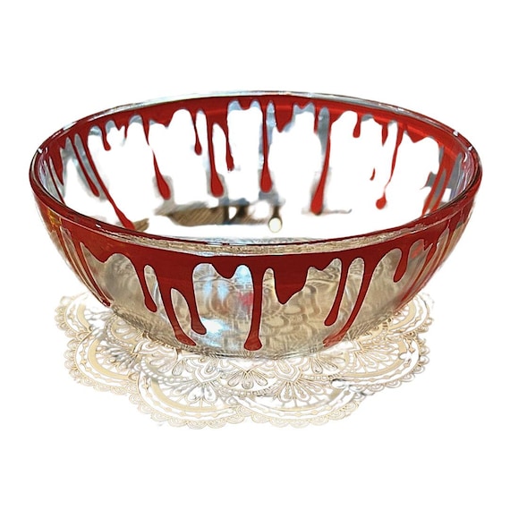 Bloody Glass Bowl: Creepy Candy Dish, Horror Home Decor - Etsy
