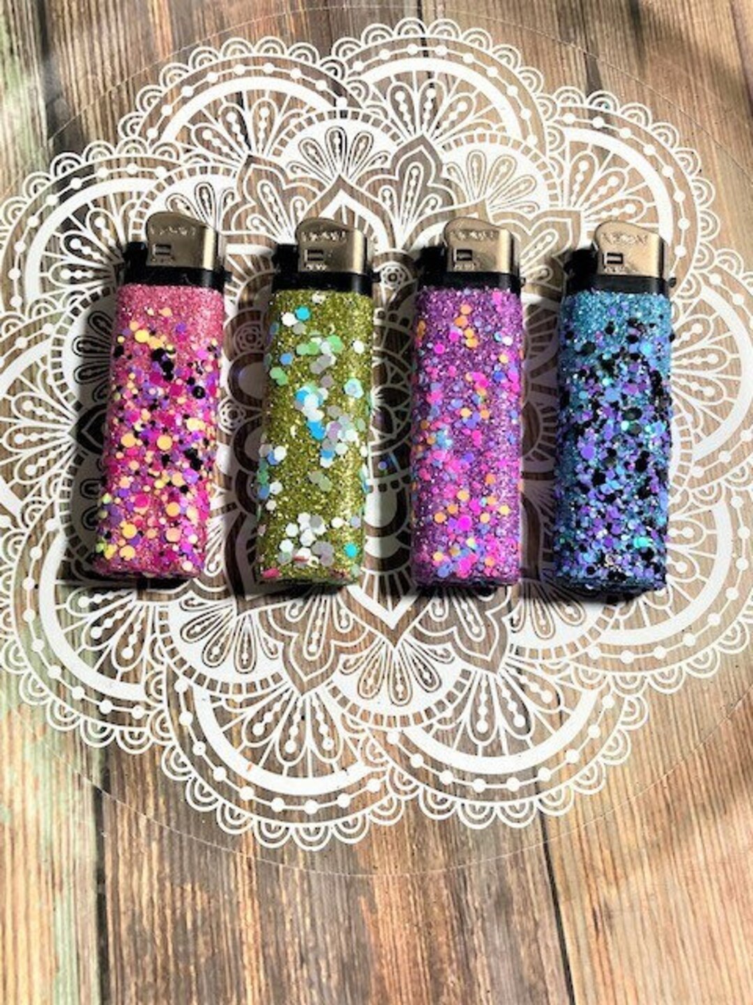 Confetti Glitter Lighter Set, Glam Lighter Gift, Custom Disposable