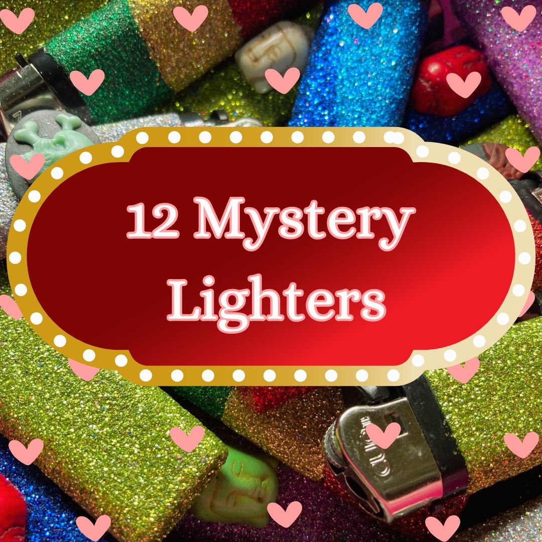 Myster Lighter Gift Set, 12 Surprise Lighters, Novelty Candle Lighting