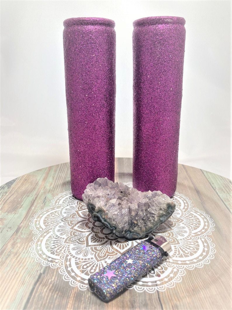 Pink Glitter Pillar Candles Unscented Tall Candles Custom Etsy