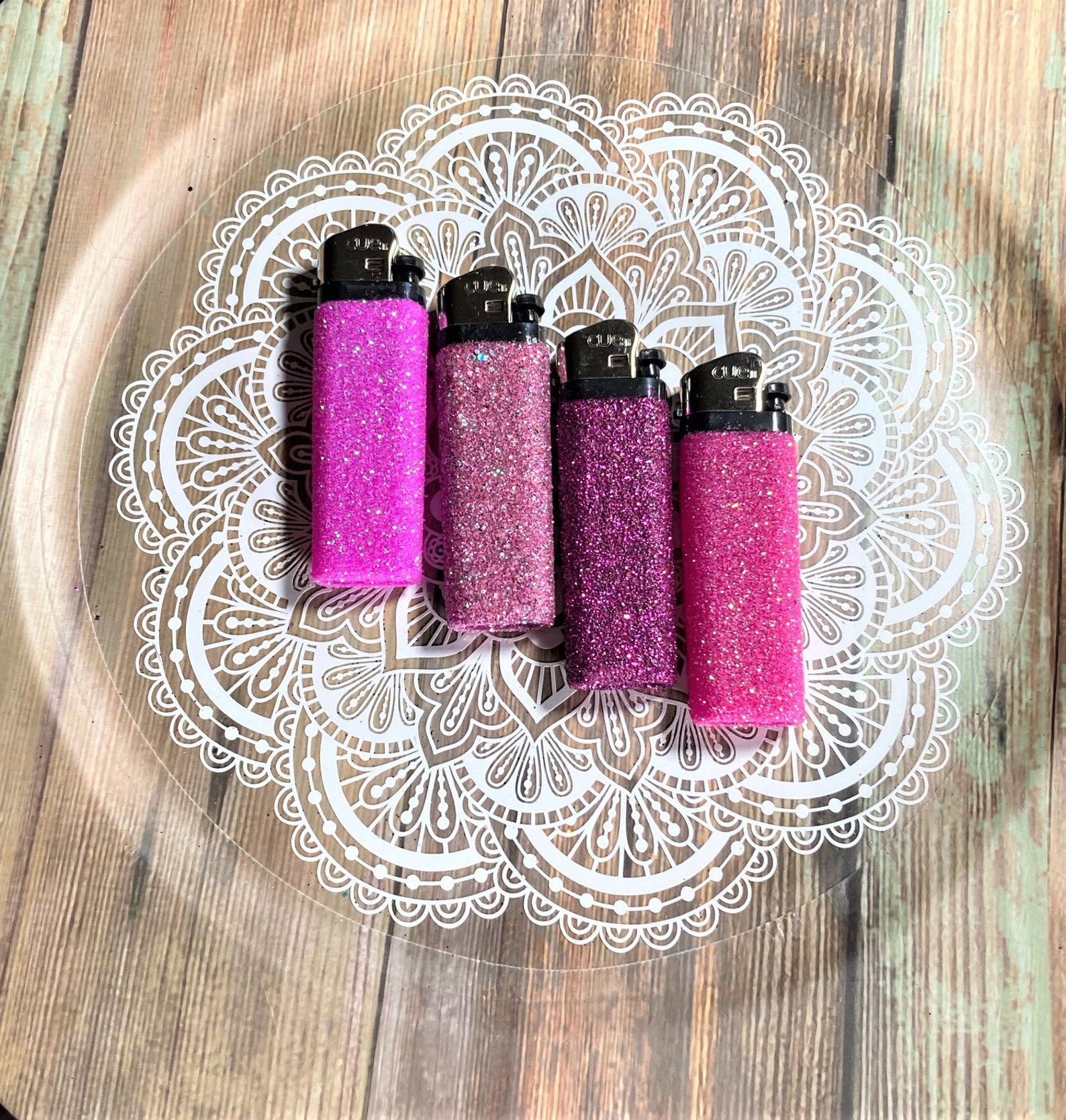 Pink Glitter Lighters Glam Lighter Set Fun Disposable Etsy