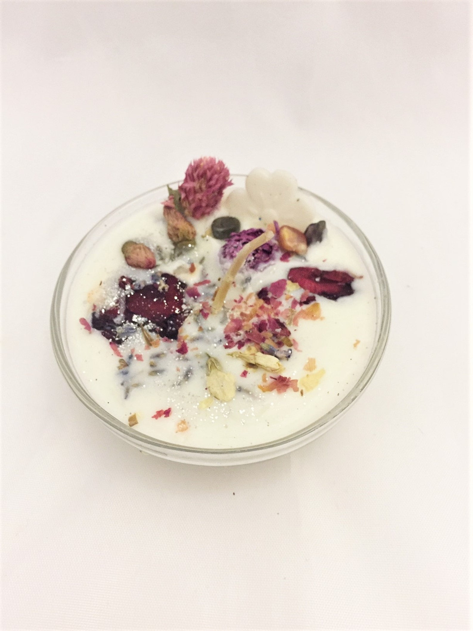 Lavender Intention Candle Dried Flowers and Herbs Healing Etsy
