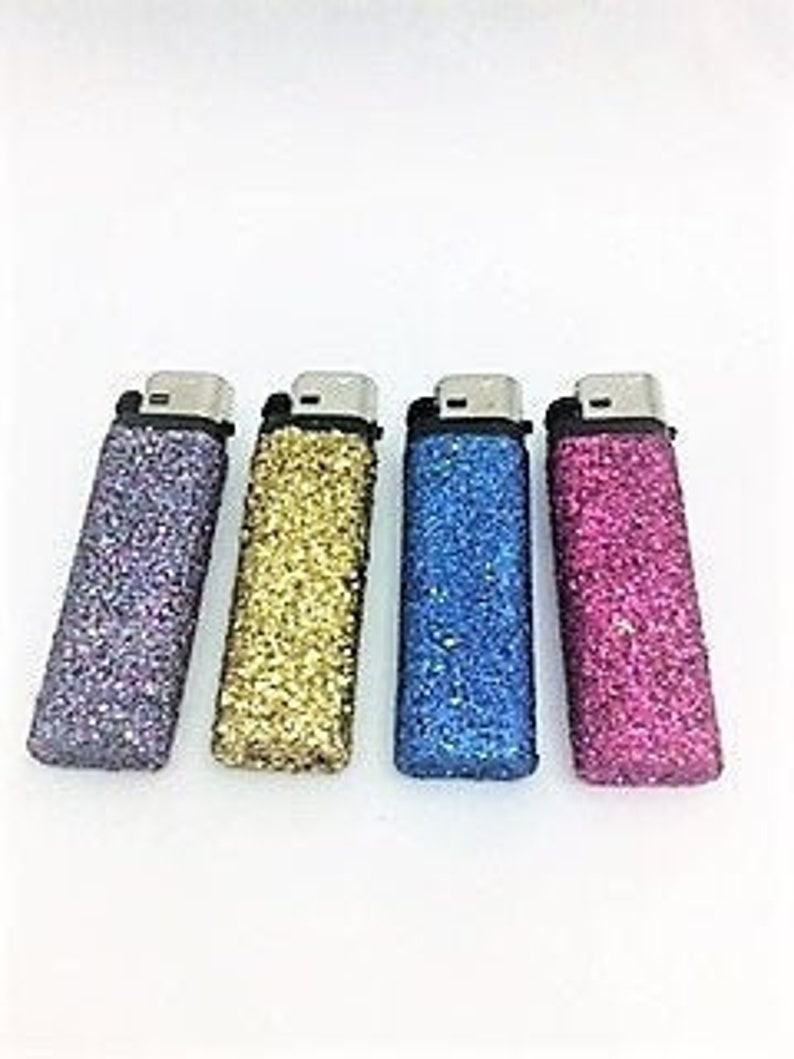 Bulk glitter lighters Personalized candle lighters Glam Etsy