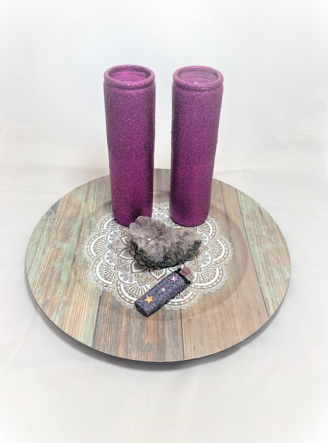 Hot Pink Pillar Candles