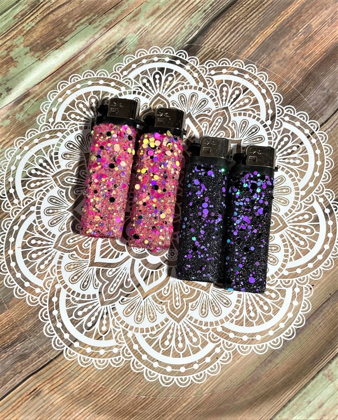 Confetti Glitter Lighters, Glam Lighter Set, Fun Disposable Lighters
