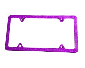 Bestselling Fairy Purple Glitter License Plate Cover: Glam Car Accessory