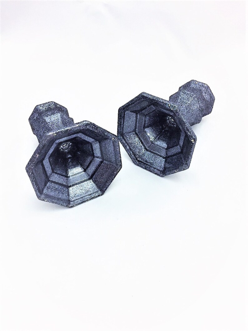 Black glitter taper candle holders Candle stick holder and Etsy