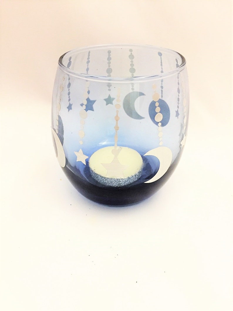 Celestial candle holders Moon and stars tea light candle Etsy