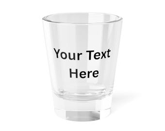 Shotglas met gepersonaliseerde tekst, uniek op maat gemaakt nieuwigheidsfeestje