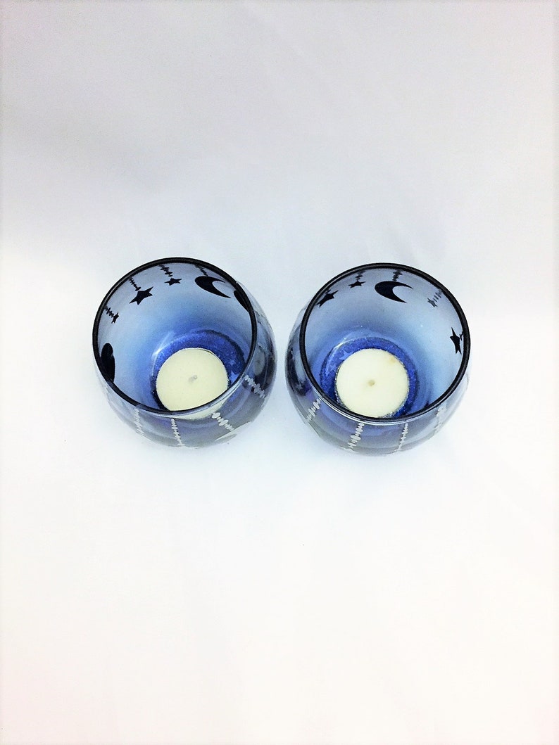 Celestial candle holders Moon and stars tea light candle Etsy