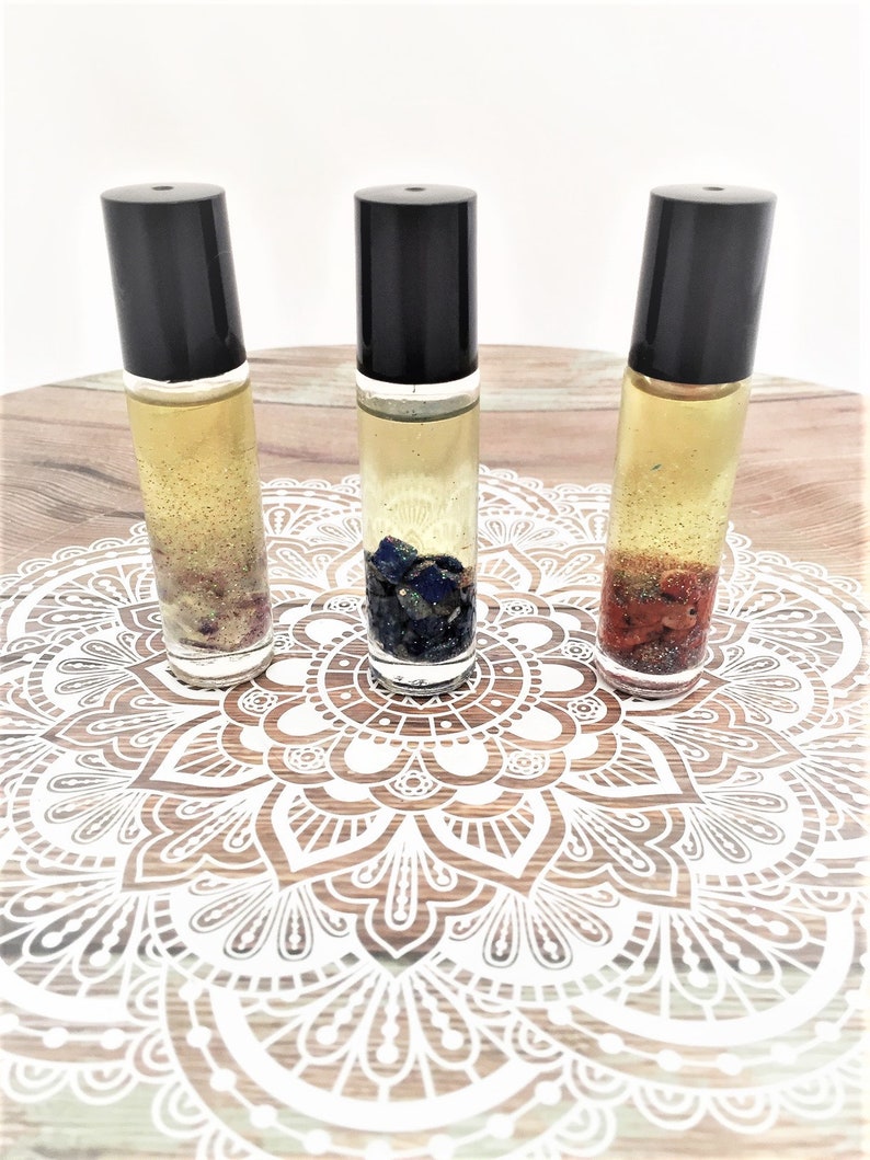 Gem roller balls Aromatherapy essential oils Crystal roller Etsy
