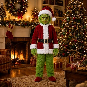 Kids Grinch Costume for Christmas Cosplay Fun