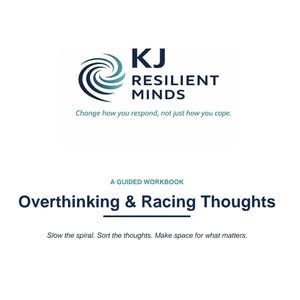 Overthinking & Racing Thoughts Workbook. Printable Mind Reset PDF.  Stop Overthinking Journal.