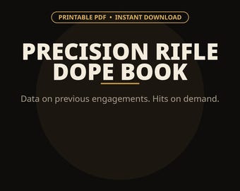 Książka DOPE o karabinach precyzyjnych | Dziennik danych strzelania na duże odległości (do pobrania w formacie PDF)