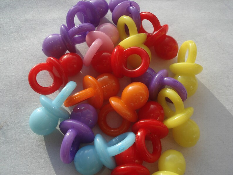 1p Each! 500 21mm Acrylic Charms C438 500 Baby Pacifier Charms Pack of 500 Charms