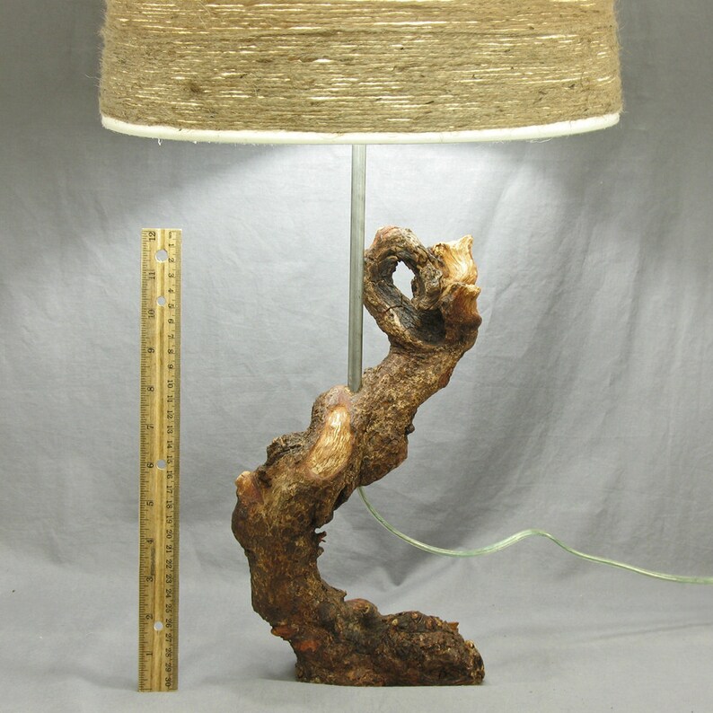 Beautiful twisted tree root table lamp. Tree branch rustic Etsy