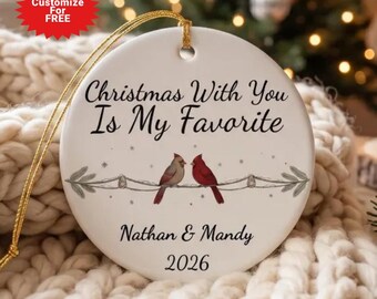 Custom Couples Ornament, Christmas Gift for Wife Husband, Personalized Wedding gift, Engagement Gift, Custom Gift Girlfriend Boyfriend