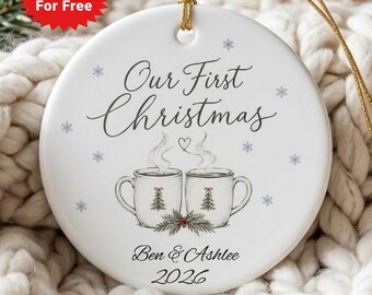 Personalized Our First Christmas Married Ornament Newlywed Christmas Gift  Mr & Mrs Ornament Gift for Wife Wedding Keepsake Xmas 2026