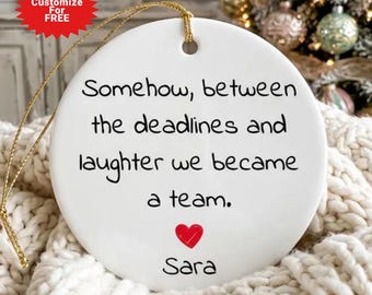 Coworker Christmas Ornament, Work Team Gift, Employee Appreciation Gift, Office Christmas Gift, Team Friendship Ornament, Teacher Team Gift