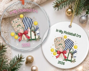 Pickleball Christmas Ornament, Pickleball Lovers Gift,  Gift for team coach, Doubles Partner Keepsake, Pickleball player gift