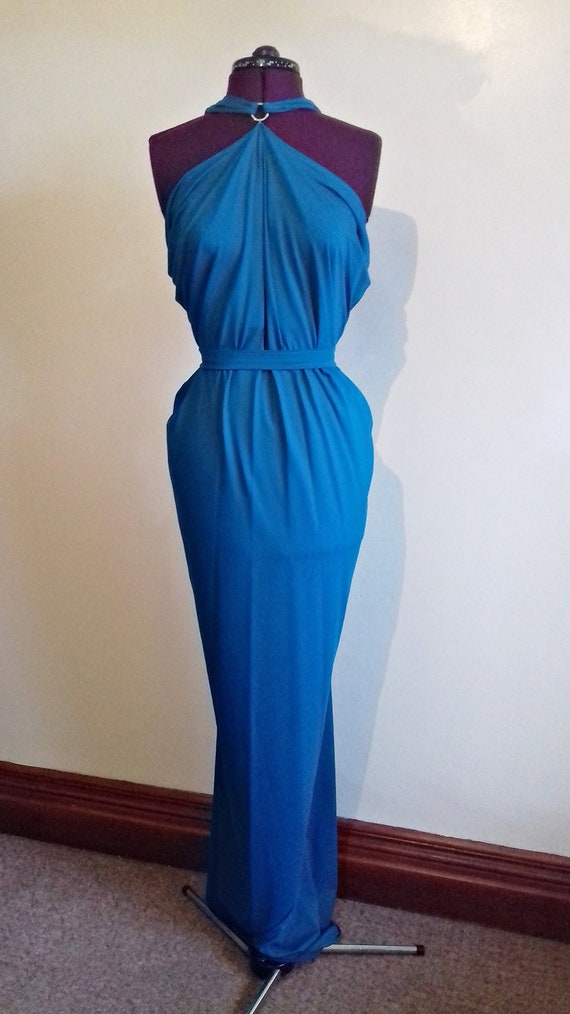 teal color evening gowns