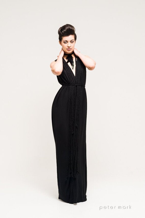 long black grecian gown