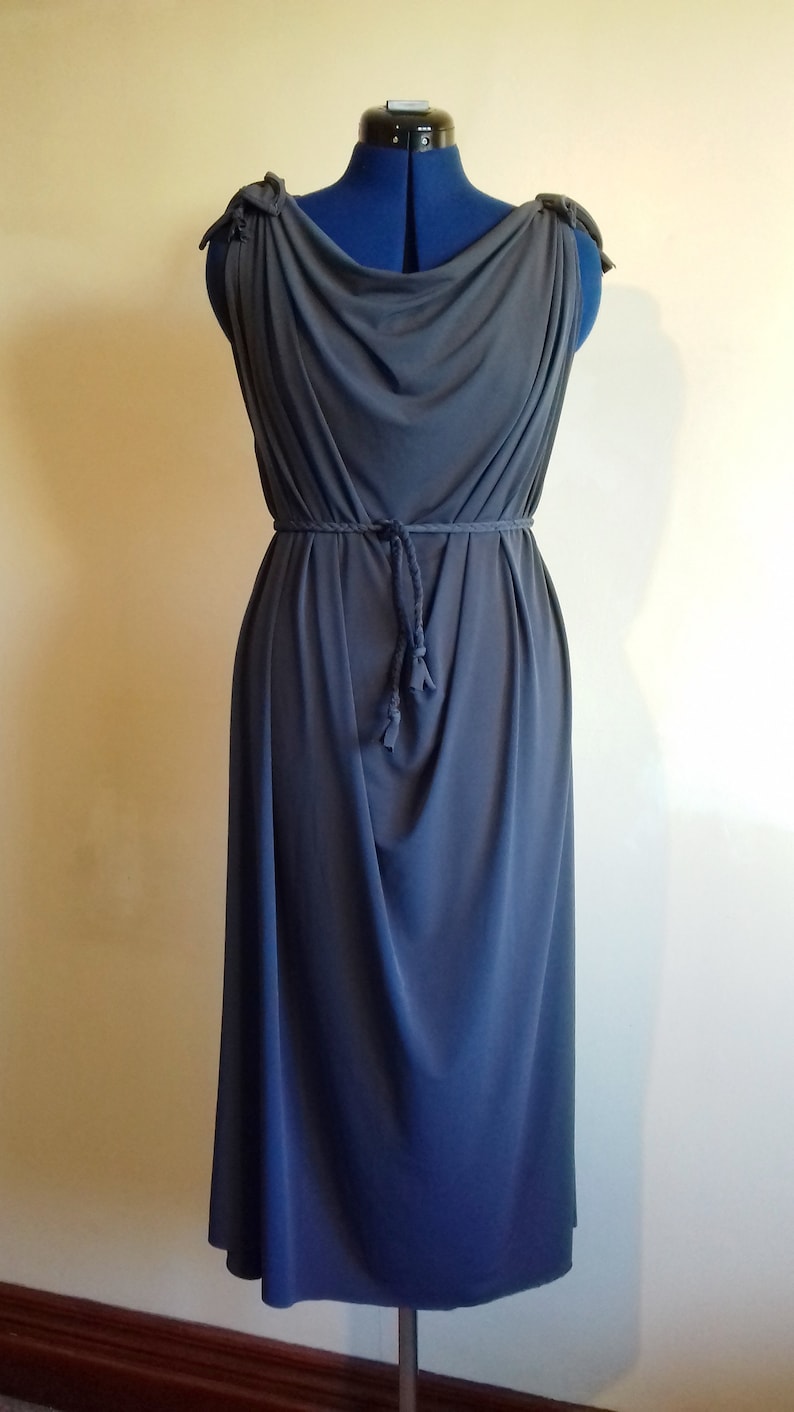slate grey gown