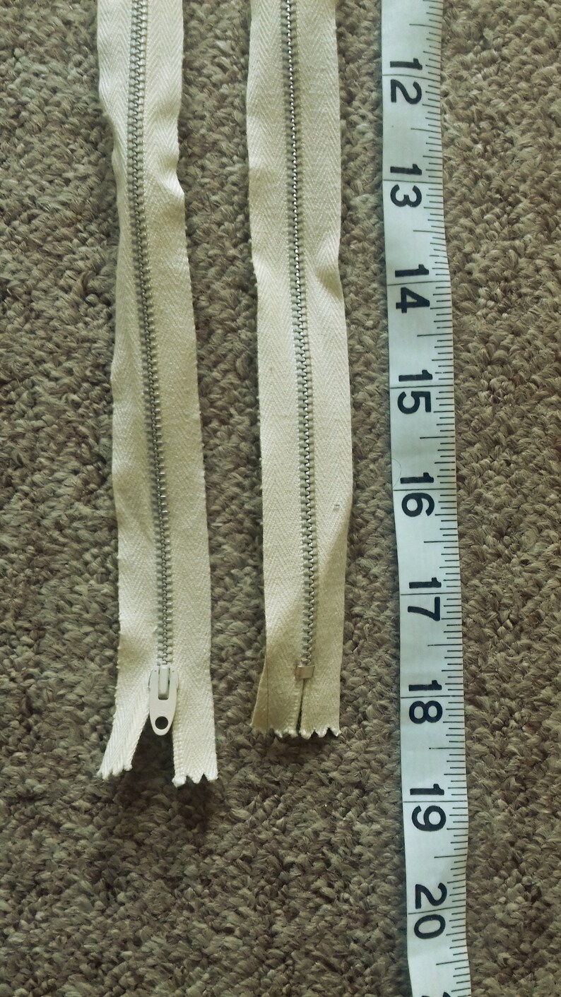 Vintage Regular Metal Zip 8 Inches