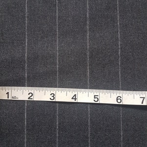 Grey Pinstripe Suit Fabric Manmade Wool Blend by the 1/2 Metre - Etsy