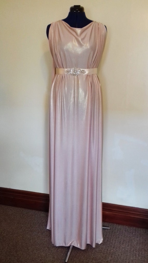 pink grecian bridesmaid dresses