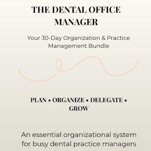 Dental Office Manager Planner | 30-Day Practice Management Bundle (Digital Download)