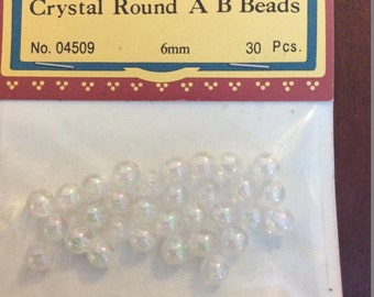Darice Crystal Round AB Beads Pack of 30