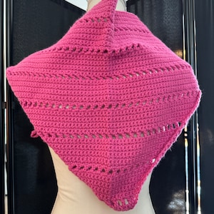 Handmade Crochet Pink Shawl