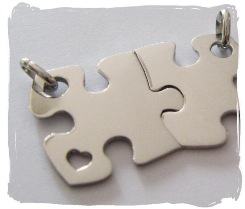 Collana Coppia Gatti Puzzle - Ciondolo Diviso In 2 Parti Per Lui E Lei, Regalo Romantico San Valentino