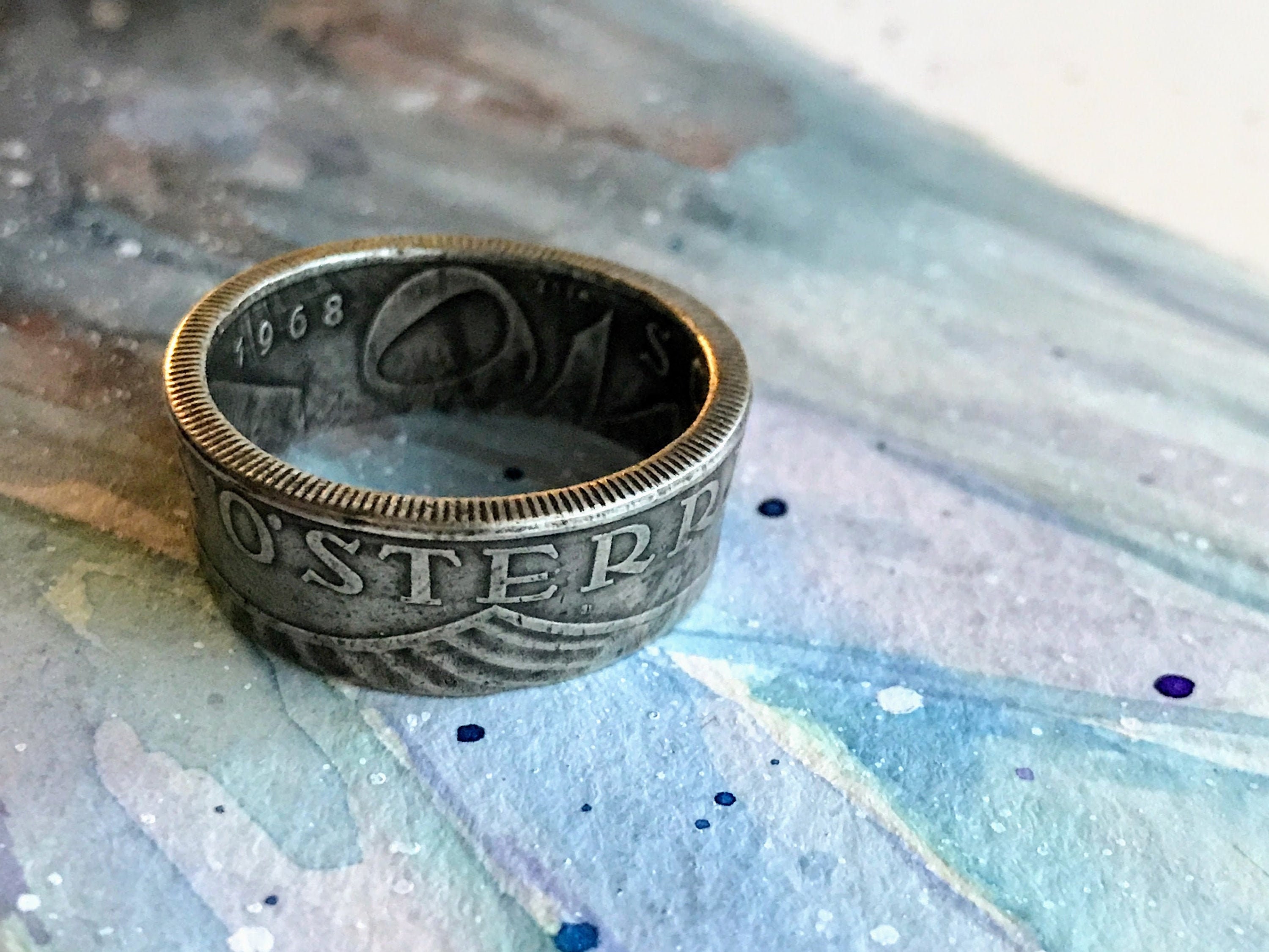 silver coin ring
