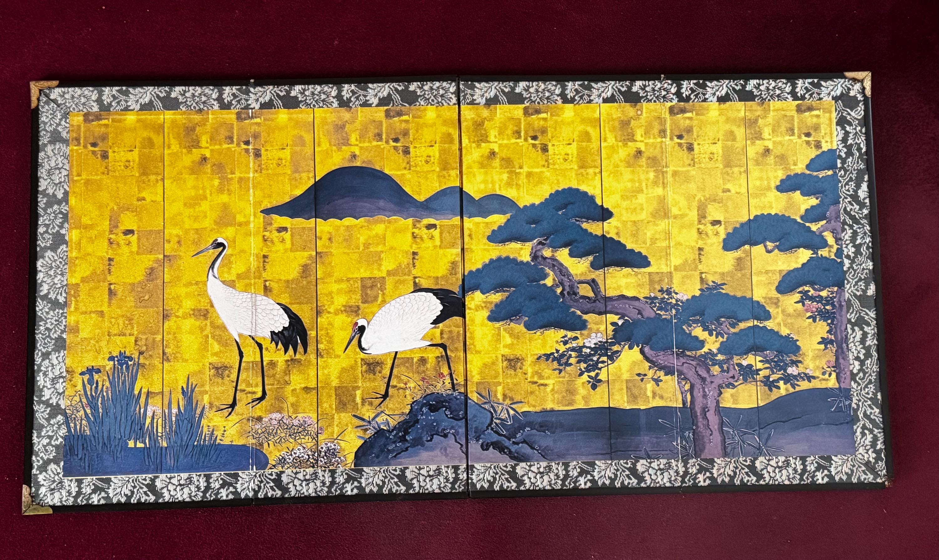 Gold Japanese Folding Screen - Etsy